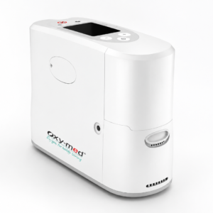 Portable battery operated oxygen concentrator